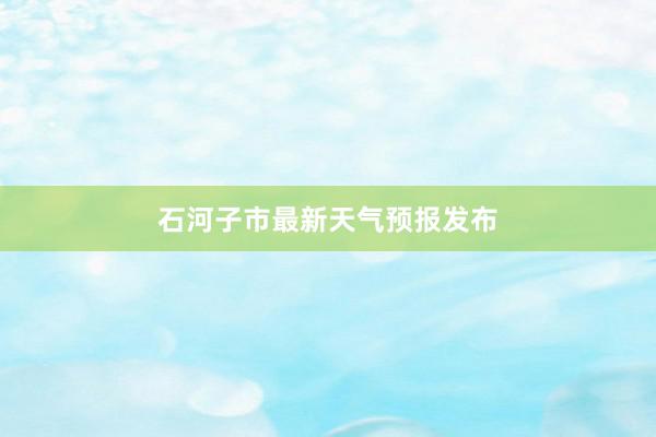 石河子市最新天气预报发布